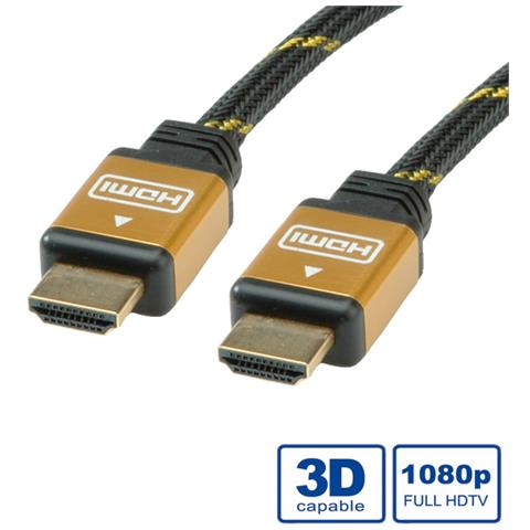 GOLD HDMI High Speed Cable + Ethernet, M / M 5 m cavo HDMI - Foto 1